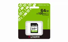 Memoria Sd Kingston 64gb, Technology Canvas Select Plus Gen3, Velocidad 100 Mb/s, Clase 10