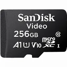 Memoria Micro Sd Sandisk Video, 256gb, Uhs-i, Clase 10, Videovigilancia 24/7