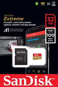Memoria Sandisk Extreme 32 Gb, Microsdhc, Clase 10