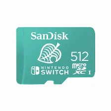 Memoria Microsd Sandisk, 512 Gb, 100 Mb/s Lectura, 90 Mb/s Escritura, Nintendo Switch, Edicion Animal Crossing