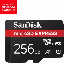 Memoria Micro Sdxc Express Sandisk 256 Gb, 880 Mb/s, Escritura 650 Mb/s, Compatible Con Nintendo Switch 2