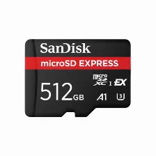 Memoria SanDisk Micro SDXC Express, 512GB, Lectura 880MB/s, Escritura 650MB/s, Compatible con Nintendo Switch 2
