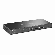 Switch Tp-link Tl-sg3210xhp 8 Puertos Rj45 Gigabit 100/1000/2500 Mbps Poe+ Administrable Con 2 Ranuras 10g Sfp+ 1 Rj45 Consola Y 1 Micro-usb Consola L2 Jetstream Para Rack 19 Pulgadas