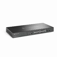 Switch Tp-link Omada Sg3218xp-m2 Gestionado, L2+, Rj-45 16, 2.5g Ethernet (100/1000/2500), (poe +) 8, 1u, Negro