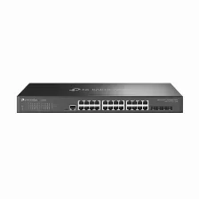 Switch Tp-link Tl-sg3428x Gestionado, L2+/l3, Cantidad De Puertos 24, Puertos 24, Gigabit Ethernet (10/100/1000), 128 Gbit/s, 1u, Negro