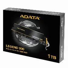 Ssd Adata Legend 900, 1tb, M.2, Pci Express 4.0 Lectura 7000 Mb/s, Escritura 5400 Mb/s, Negro