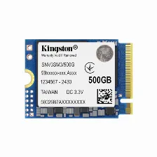 Ssd Kingston Technology Nv3 500gb, M.2, Pci Express 4.0, Lectura 5000 Mb/s, Escritura 3000 Mb/s, Factor Forma 2230