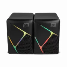 Bocinas Vorago Sg Spk-108, Rgb, 2.0 Canales, Cable 3.5 Mm, 3w, Sonido Estereo