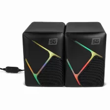 Bocinas Vorago Sg Spk-108, Rgb, 2.0 Canales, Cable 3.5 Mm, 3w, Sonido Estereo