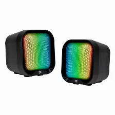 Bocina Vorago Spk-109, Alambrica, 3.5mm, Luz Led, Usb, Negro