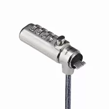 Cable Antirrobo Startech.com Kensington, Cerradura Con Combinación, 2 M, Acero Al Carbón, Negro, Plata