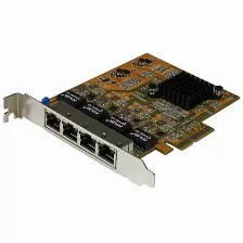 Tarjetas De Red Startech.com Pci Express, Rj-45 4, 2000 Mbit/s, Alámbrico