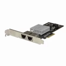 Tarjetas De Red Startech.com Pci Express, Rj-45 2, 10000 Mbit/s, Alámbrico, Negro
