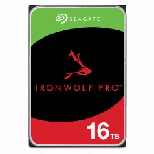 Disco Duro Seagate Ironwolf Pro 16tb, Sata Iii, 6gbit/s, Cache 256mb, 7200 Rpm, 3.5 Pulgadas