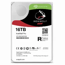 Disco Duro Seagate Ironwolf Pro 16tb, Sata Iii, 6gbit/s, Cache 256mb, 7200 Rpm, 3.5 Pulgadas