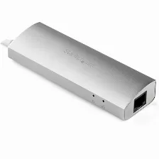 Hub Portátil De Aluminio Concentrador De 3 Puertos Startech, Usb 3.0 Con Adaptador De Red Ethernet Gigabit, (st3300g3ua)