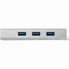 Hub Portátil De Aluminio Concentrador De 3 Puertos Startech, Usb 3.0 Con Adaptador De Red Ethernet Gigabit, (st3300g3ua)