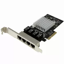 Tarjetas De Red Startech.com Pci Express, Rj-45 4, 2000 Mbit/s, Alámbrico, Negro, Metálico
