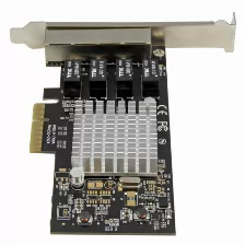 Tarjetas De Red Startech.com Pci Express, Rj-45 4, 2000 Mbit/s, Alámbrico, Negro, Metálico