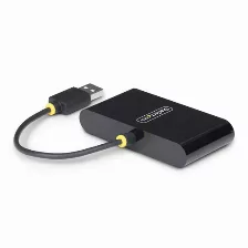 Hub Startech.com Interfaz Usb 2.0, Acrilonitrilo Butadieno Estireno (abs), Cantidad De Puertos 4, 4 Usb 2.0, Longitud De Cable 0.152 M, Velocidad 480 Mbit/s, Color Negro