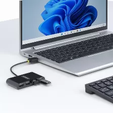 Hub Startech.com Interfaz Usb 2.0, Acrilonitrilo Butadieno Estireno (abs), Cantidad De Puertos 4, 4 Usb 2.0, Longitud De Cable 0.152 M, Velocidad 480 Mbit/s, Color Negro