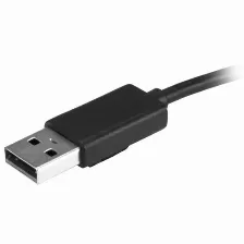Hub De Usb 2.0 Startech (st4200mini2) 4 Puertos Con Cable Integrado Color Negro