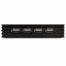 Hub Startech.com Interfaz Usb 2.0, Plástico, Cantidad De Puertos 7, 7 Usb 2.0, Velocidad 480 Mbit/s, Color Negro