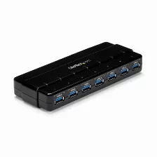 Hub Startech De 7 Puertos, Usb 3.0 , Incluye Eliminador De Corriente, (st7300usb3b)
