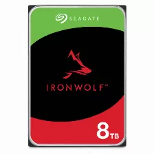 Disco Duro Seagate Ironwolf 8tb, Sata Iii, 6 Gbit/s, Cache 256mb, 7200rpm, 3.5 Pulgadas, Nas