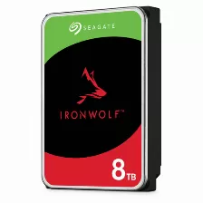 Disco Duro Seagate Ironwolf 8tb, Sata Iii, 6 Gbit/s, Cache 256mb, 7200rpm, 3.5 Pulgadas, Nas