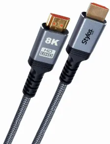 Cable Hdmi Stylos Stachd4b V. 2.1, 2 M, 48 Gbit/s, Negro