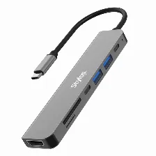 Docking Station Stylos Interfaz Usb-c, Hdmi, Usb X2, Sd, Usb-c X2, Microsd, Gris