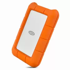 Disco Duro Externo Lacie Rugged Usb-c 4 Tb, Usb Tipo C 3.2 Gen 1 (3.1 Gen 1), Naranja, Plata