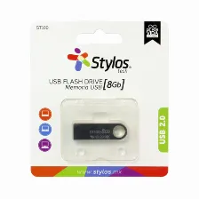 Memoria Usb Stylos Tech, Usb 2.0, 8gb, Plata, Stmusb1b
