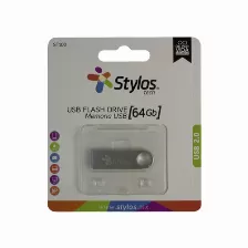 Memoria Usb Stylos Tech St100, Usb 2.0, 64gb, Plata, (stmusb4b)
