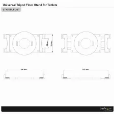 Soporte Startech.com Trípode Ajustable De Piso Para Tablets Tablet/umpc, Interior, Negro