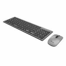 Kit Teclado Y Mouse Stylos Stpktm6g Inalámbrico, 1600 Dpi, Plata