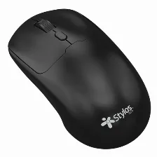 Mouse Optico Stylos Stpmoi7b, 4 Botones, 1600 Dpi, Rf Inalambrico, Recargable, Negro
