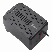 Regulador De Voltaje Stylos Stre650b Re650, 1200va/650w, 8 Contactos, Negro.