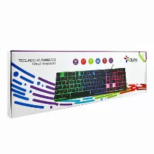 Teclado Alambrico Stylos, Retroiluminado 3 Colores, Multimedia, Transparente