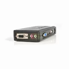 Juego De Conmutador Switch Startech Kvm 4 Puertos Vídeo Vga Usb 2.0 Con Cables Y Audio, (sv411kusb)