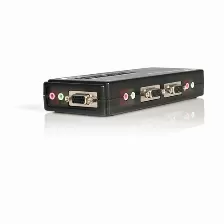 Juego De Conmutador Switch Startech Kvm 4 Puertos Vídeo Vga Usb 2.0 Con Cables Y Audio, (sv411kusb)