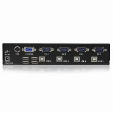 Conmutador Switch Profesional Startech Kvm 4 Puertos Vídeo Vga - Usb - Hasta 1920x1440, (sv431usb)