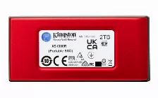 Ssd Externo Kingston Xs1000r, 2tb, 1050mb/s, 1000mb/s, Usb Tipo C, 3.2, Rojo