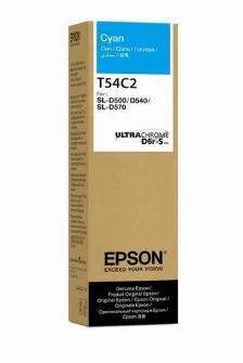 Botella De Tinta Epson C13t54c220 Cian, 70 Ml, Compatibilidad Surelab Sl-d500