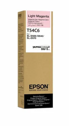 Botella De Tinta Epson Modelo T54c Ultrachrome D6r-s Magenta Claro, Para Plotter D570 (70ml)