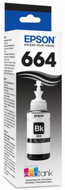 Botella De Tinta Epson T664120-al Negro, Compatibilidad Expression Et-2500 Expression Et-2550 Workforce Et-4500 Ecotank L396