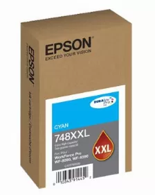 Cartucho De Tinta Epson T748xxl220 Original, Cian, Wf-6090/wf-6590, Alto Rendimiento