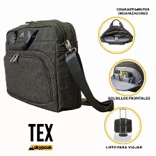 Maletin Skypeak Texm-117gr Bolsillo Trasero, Bolsa Delantera, Tamaño Máximo De Pantalla 17