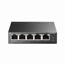 Switch Tp-link Tl-sf1005lp No Administrado, Rj-45 5, Fast Ethernet (10/100), 4 Poe, Negro